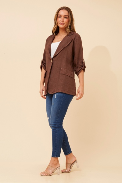AMATI SOLID LINEN JACKET