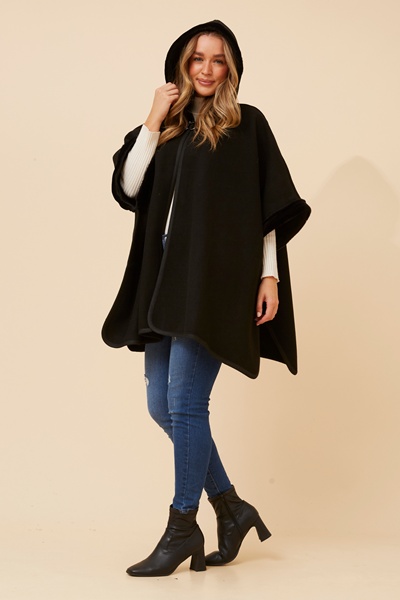 AMBERLYN SOLID PONCHO