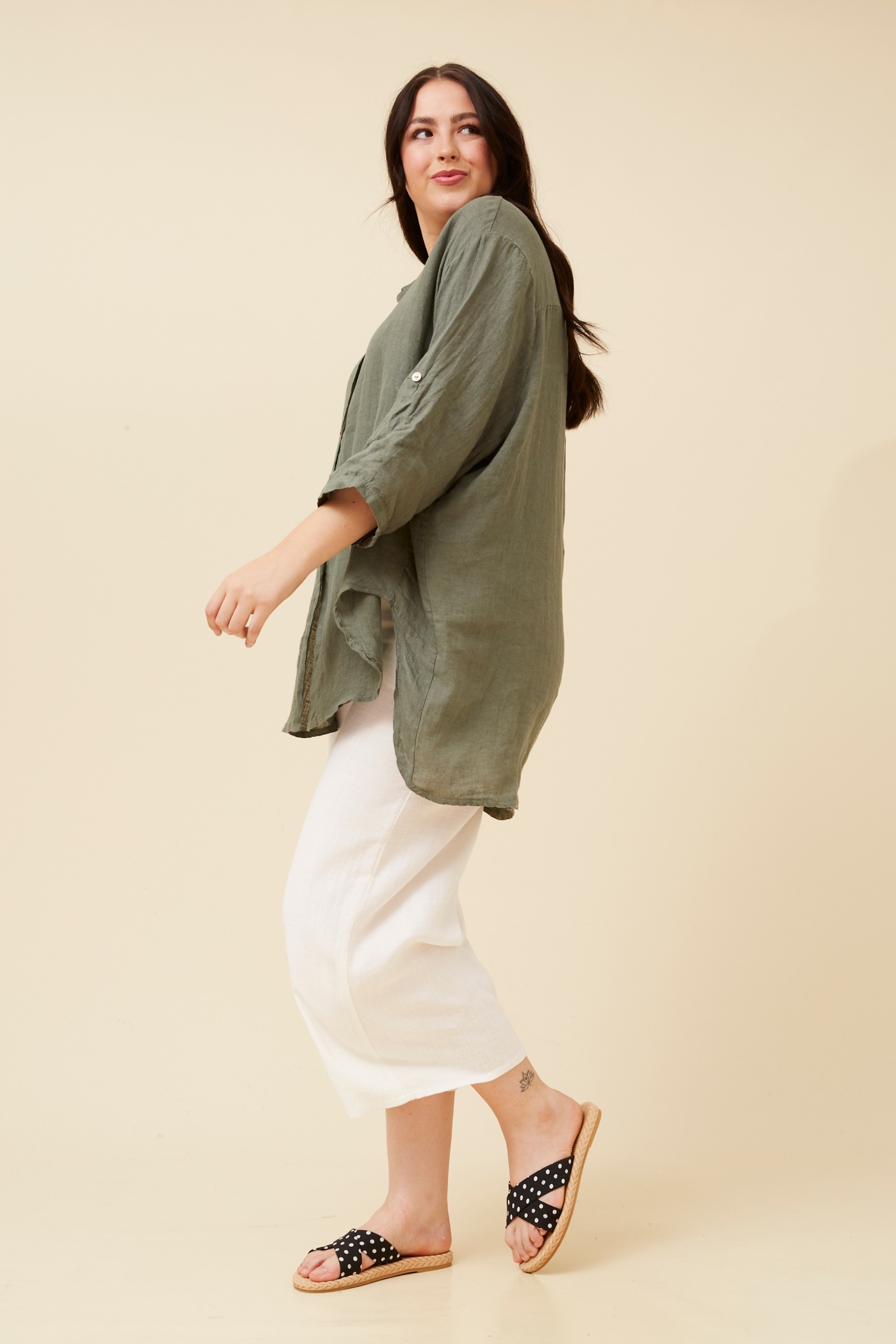 AMBROSE LINEN SOLID SHIRT