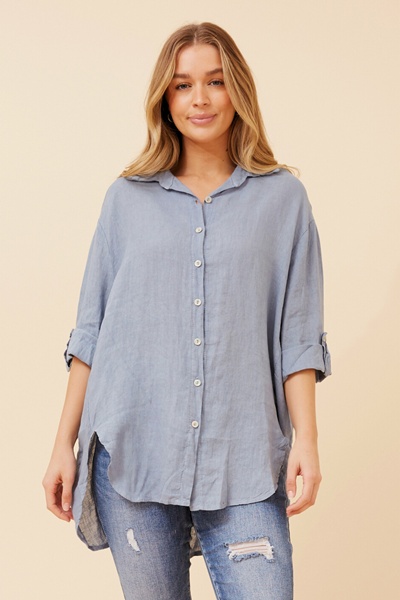 AMBROSE LINEN SOLID SHIRT