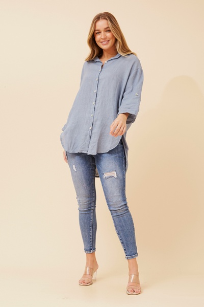 AMBROSE LINEN SOLID SHIRT