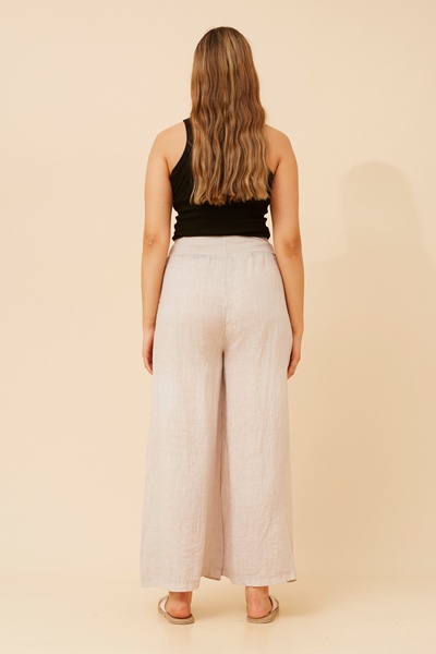 AMILITA WIDE LEG LINEN PANTS