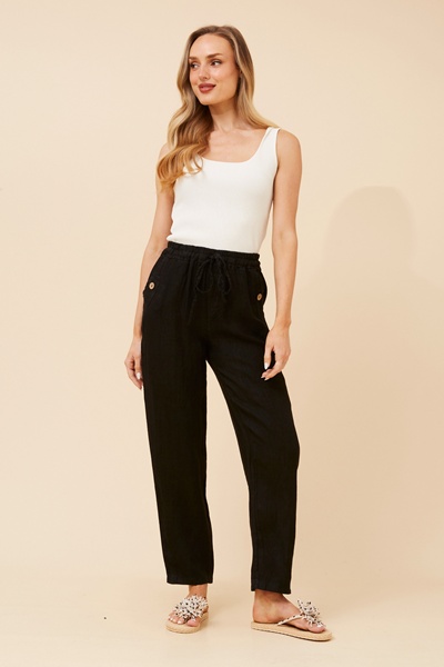 AMIR SOLID LINEN PANTS
