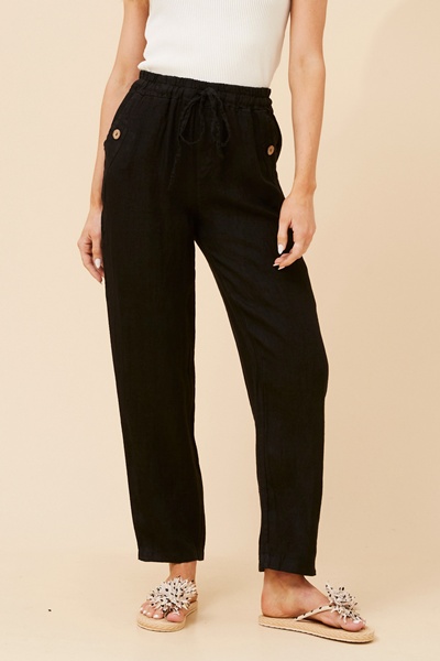 AMIR SOLID LINEN PANTS