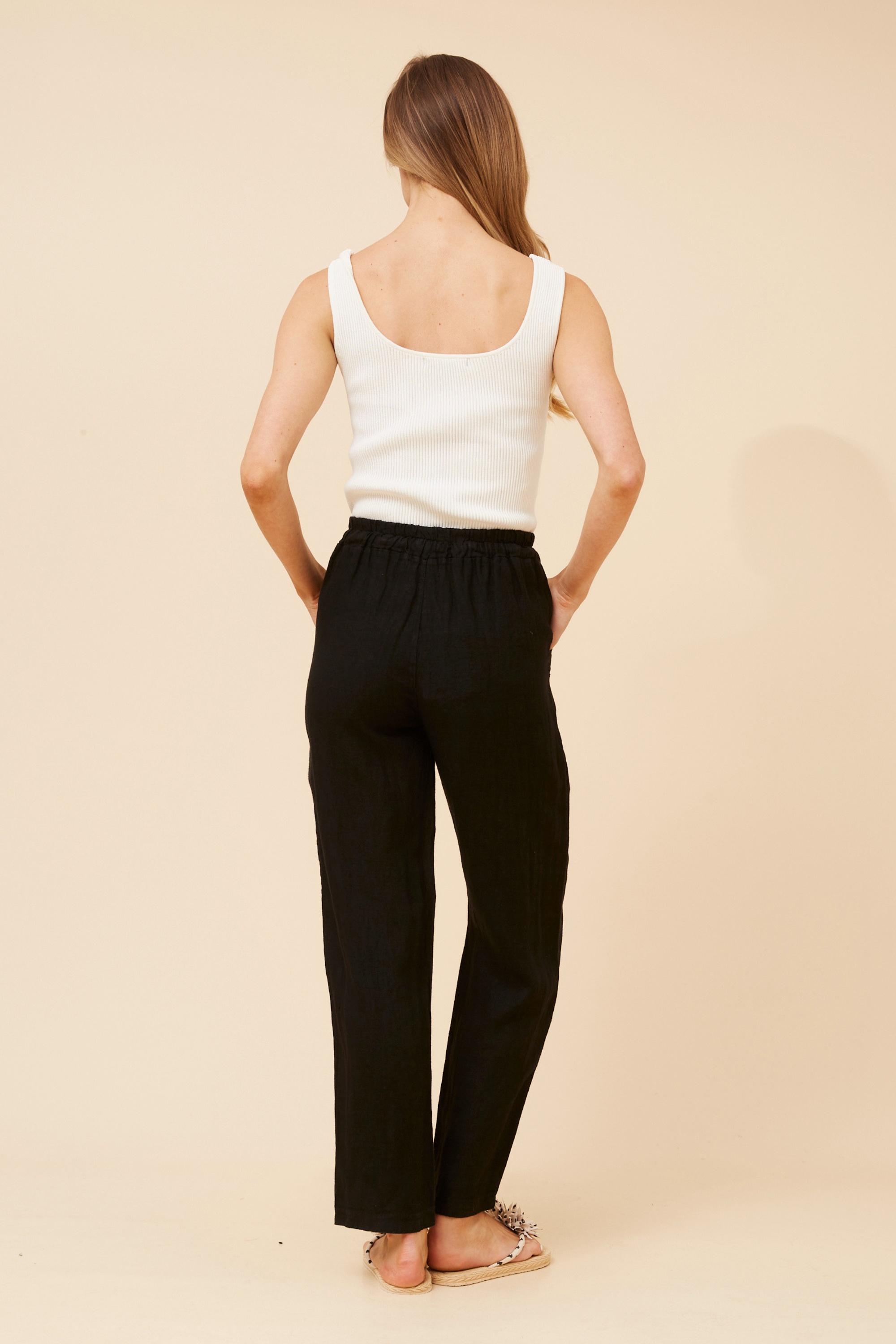 AMIR SOLID LINEN PANTS