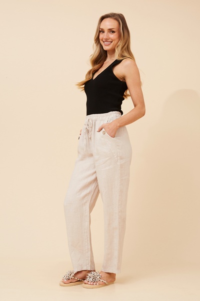 AMIR SOLID LINEN PANTS