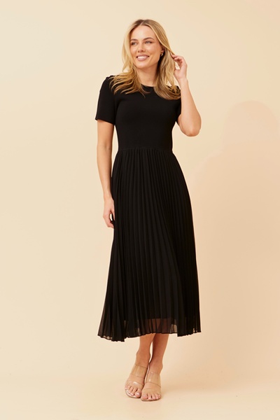 AMIRAH PLEATED KNIT DRESS