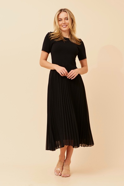 AMIRAH PLEATED KNIT DRESS
