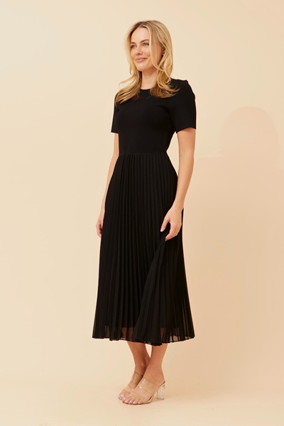 AMIRAH PLEATED KNIT DRESS