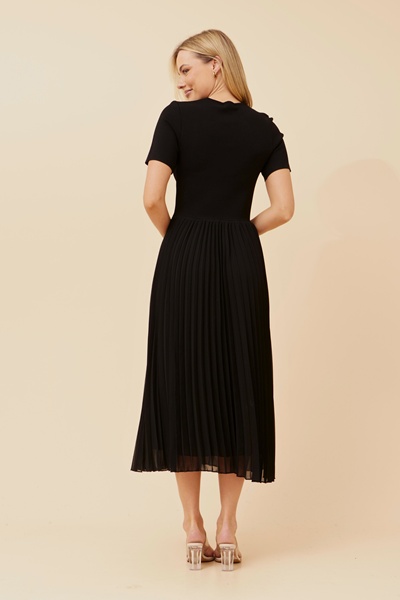 AMIRAH PLEATED KNIT DRESS