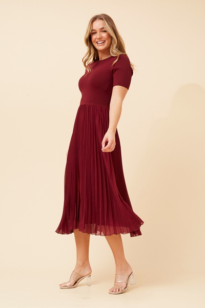 AMIRAH PLEATED KNIT DRESS