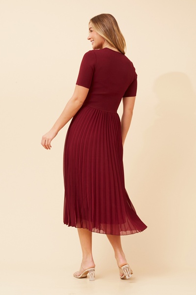 AMIRAH PLEATED KNIT DRESS