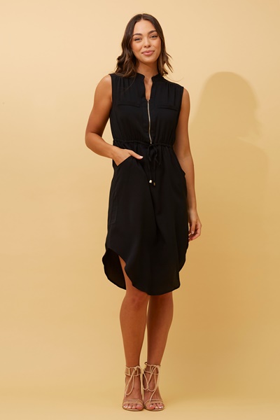 AMY ZIP FRONT DRESS