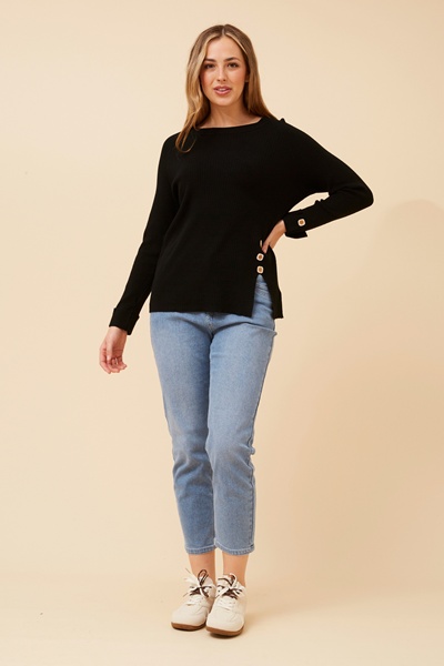 ANA SOLID KNIT PULLOVER