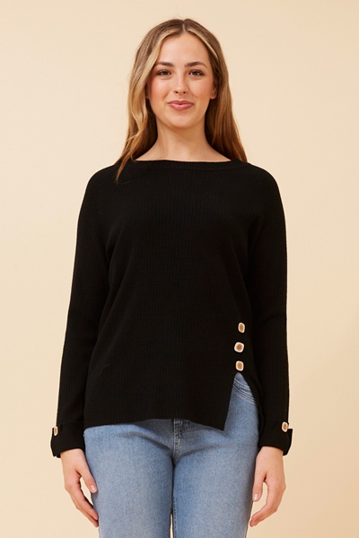 ANA SOLID KNIT PULLOVER