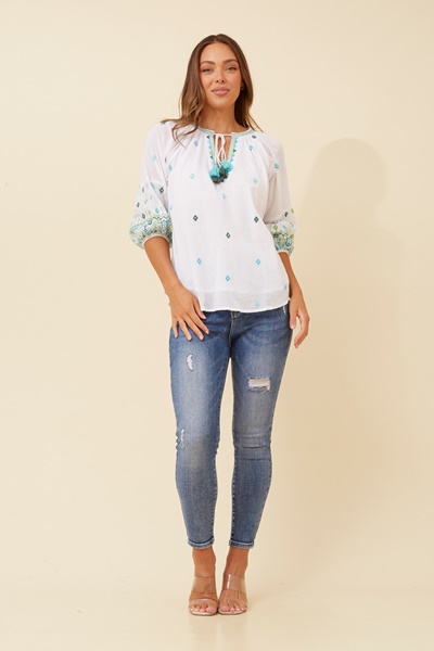 ANAKA EMBROIDERED TOP