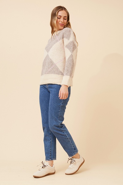 ANARA WOOL BLEND KNIT PULLOVER
