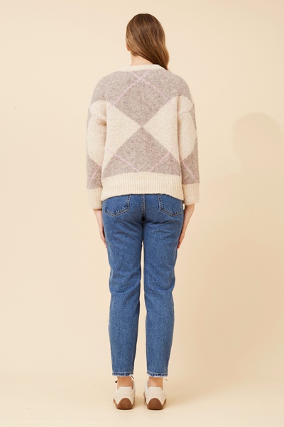 ANARA WOOL BLEND KNIT PULLOVER