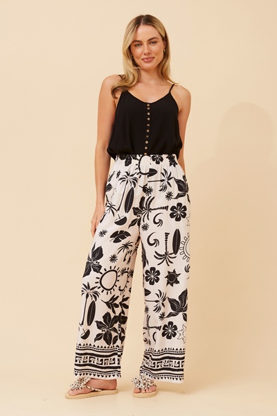 ANCA BORDER PRINT PANTS