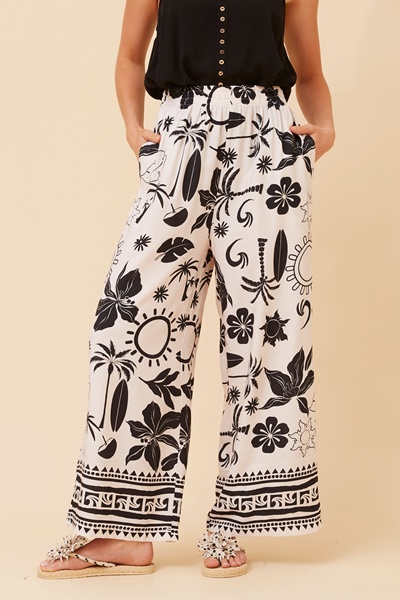 ANCA BORDER PRINT PANTS