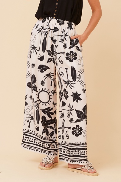 ANCA BORDER PRINT PANTS