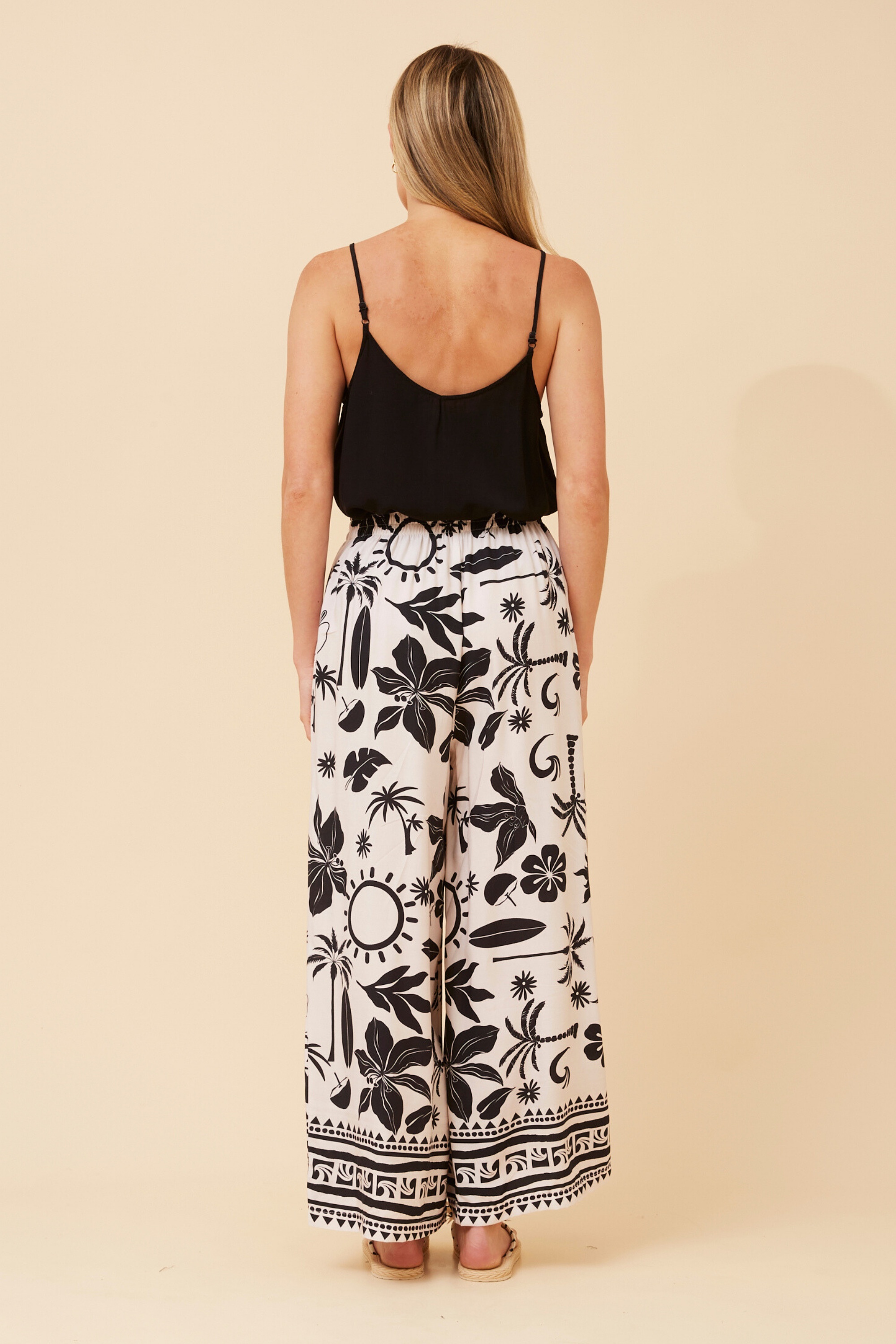 ANCA BORDER PRINT PANTS