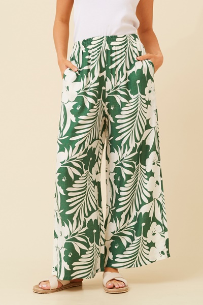 ANCA FLORAL WIDE LEG PANTS