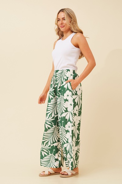 ANCA FLORAL WIDE LEG PANTS