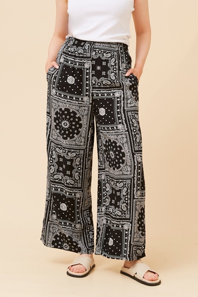 ANCA PATCHWORK PRINT PANTS