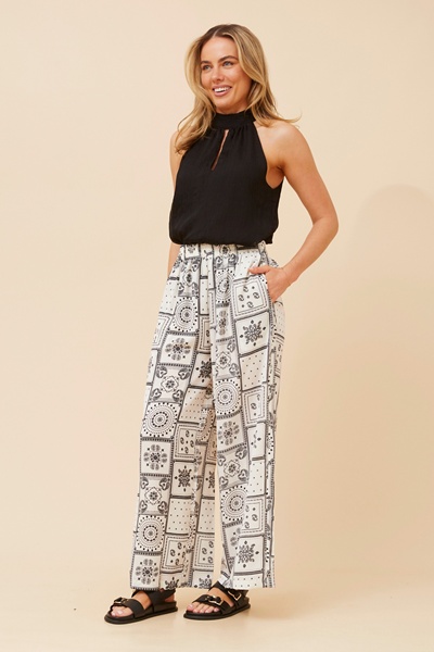 ANCA PATCHWORK PRINT PANTS