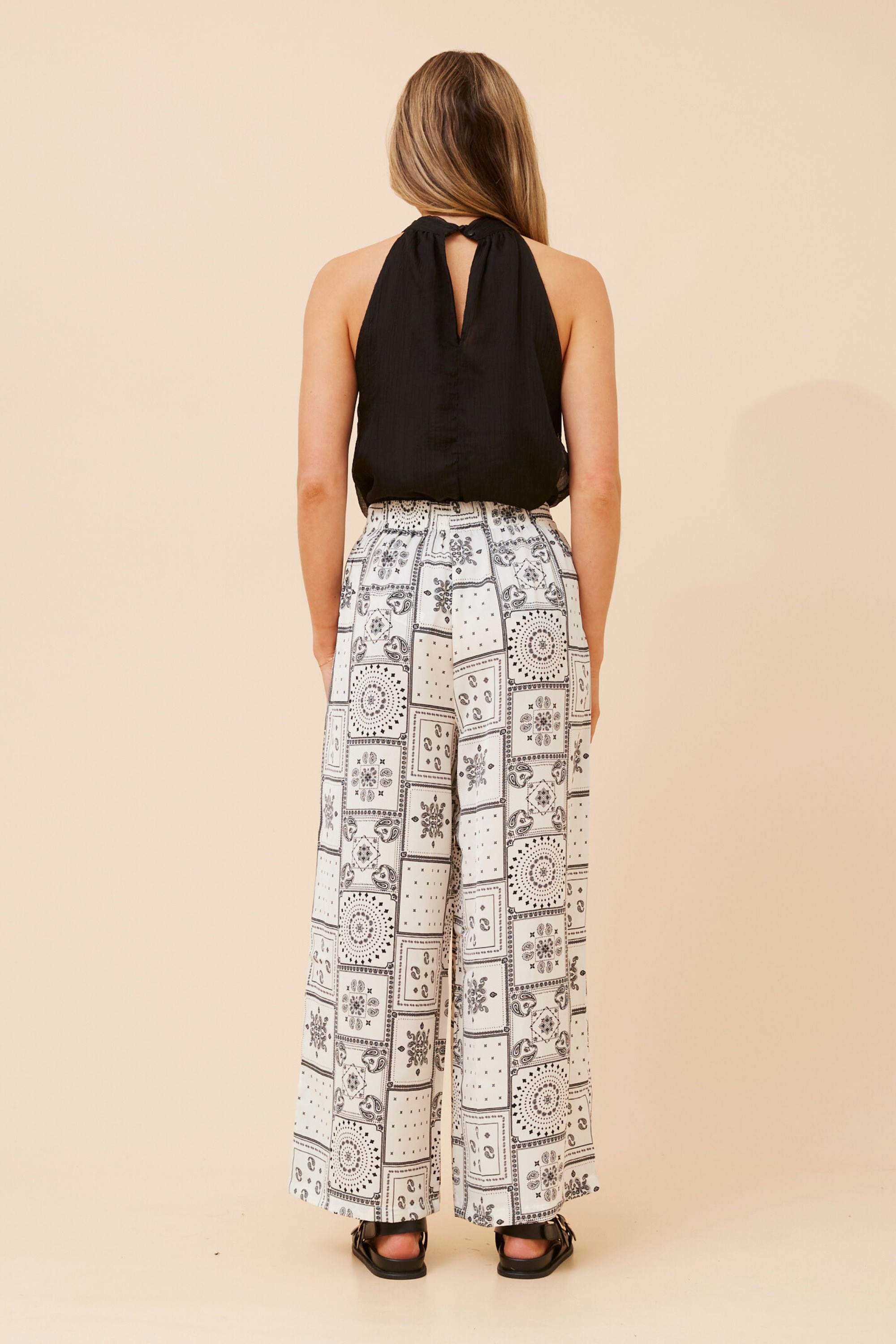 ANCA PATCHWORK PRINT PANTS