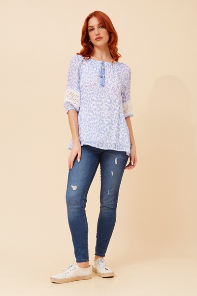 ANDREA ANIMAL PRINT TOP