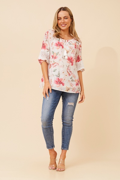 ANDREA FLORAL PRINT TOP