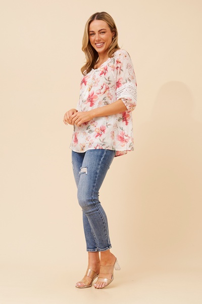 ANDREA FLORAL PRINT TOP