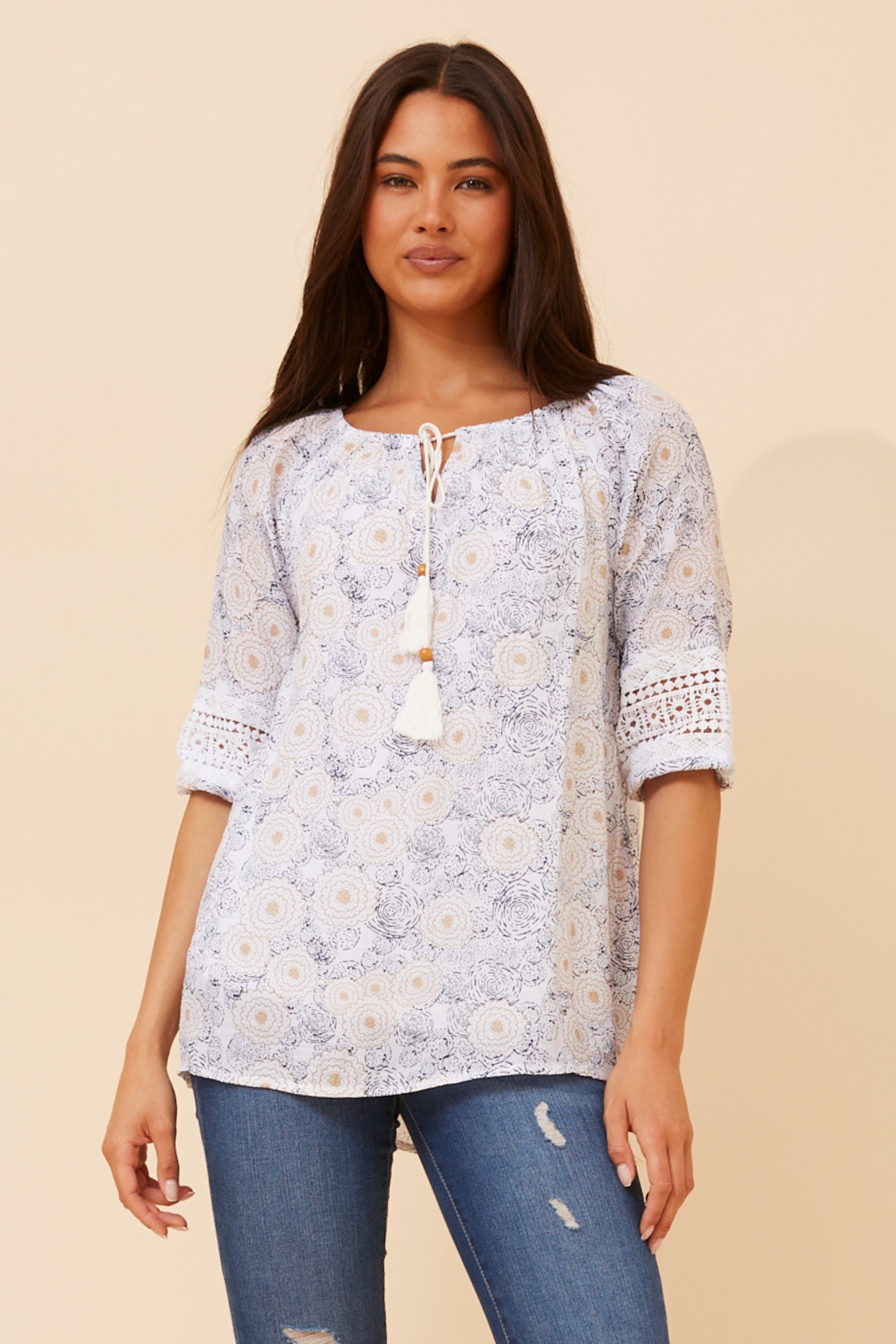 ANDREA FLORAL PRINT TOP
