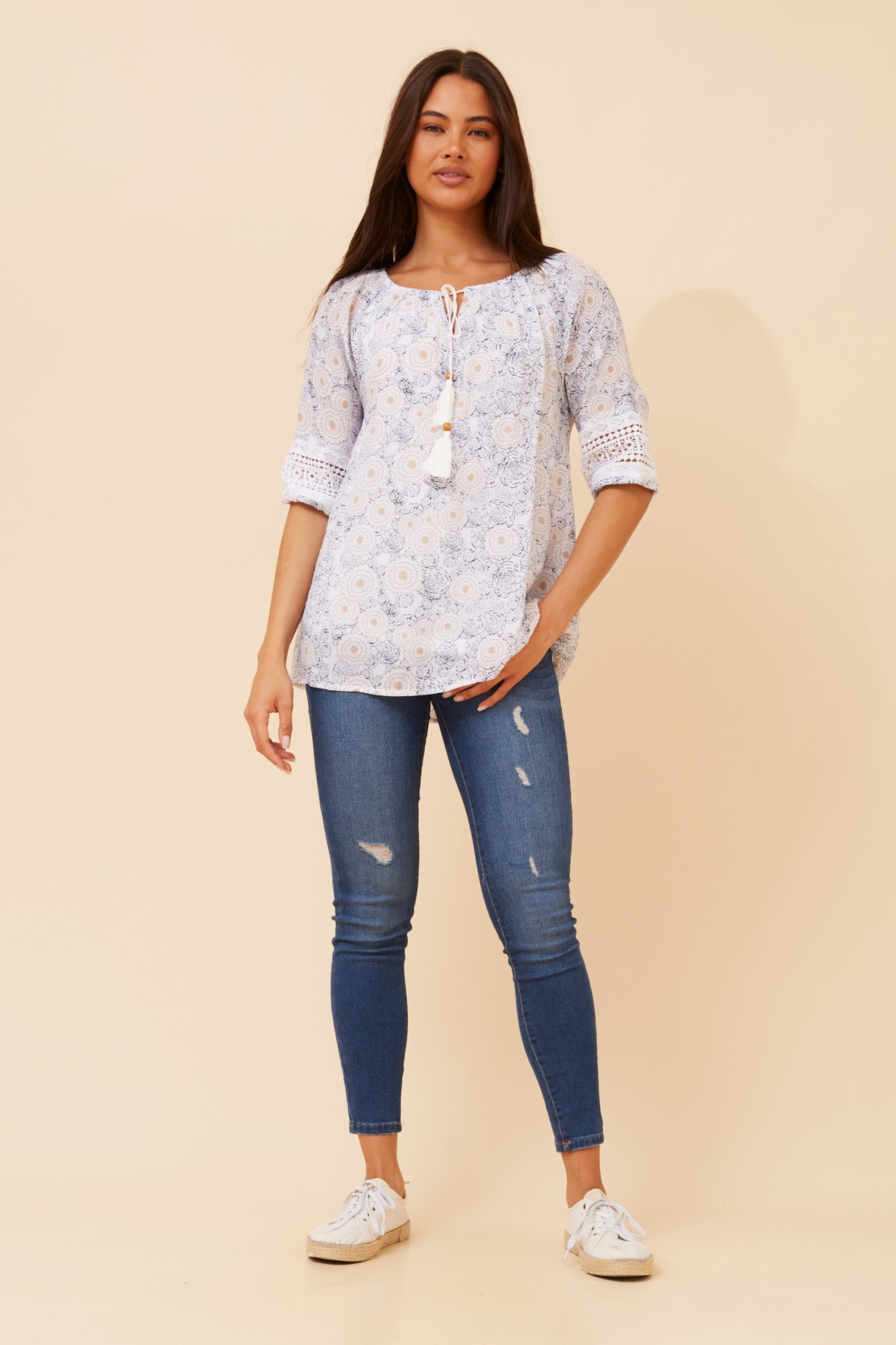 ANDREA FLORAL PRINT TOP