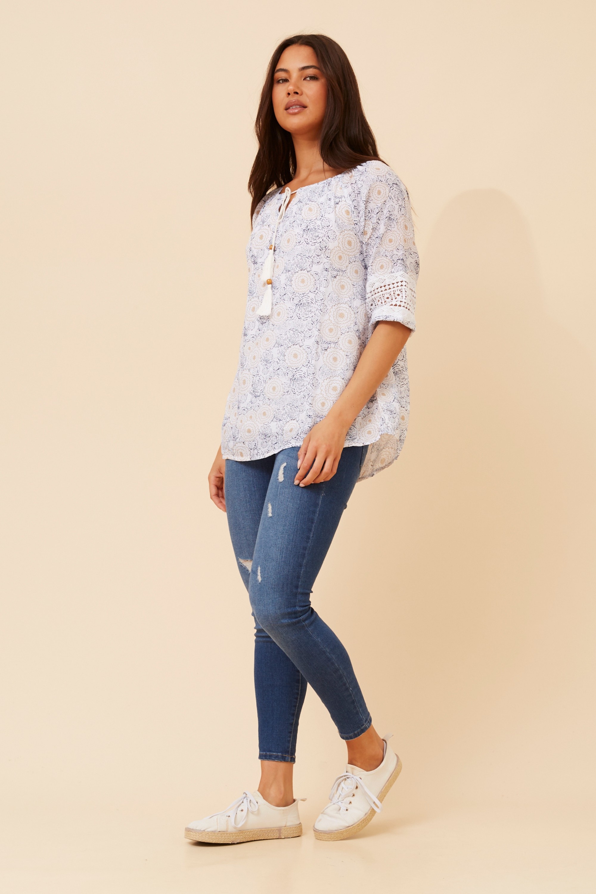 ANDREA FLORAL PRINT TOP