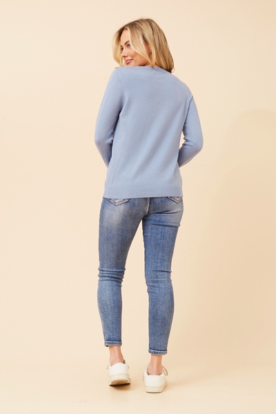 ANGIE PEARL EMBELLISHED KNIT JUMPER