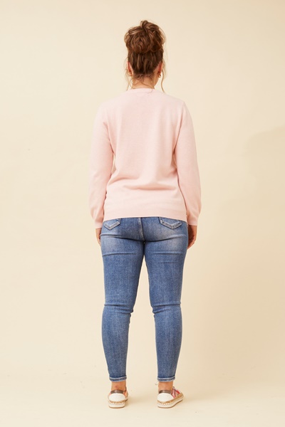 ANGIE POLKA DOT KNIT PULLOVER
