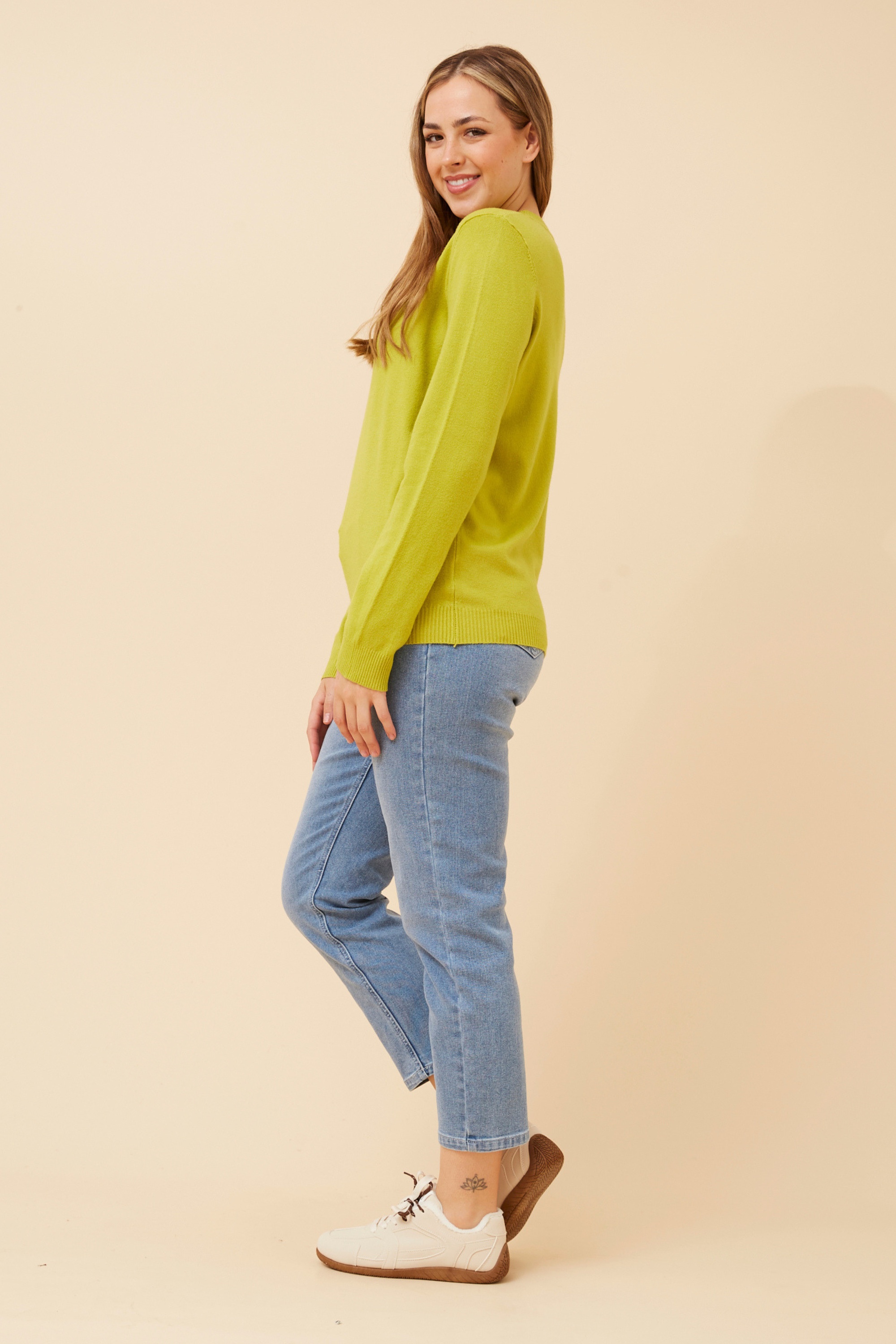 ANGIE SOLID KNIT PULLOVER