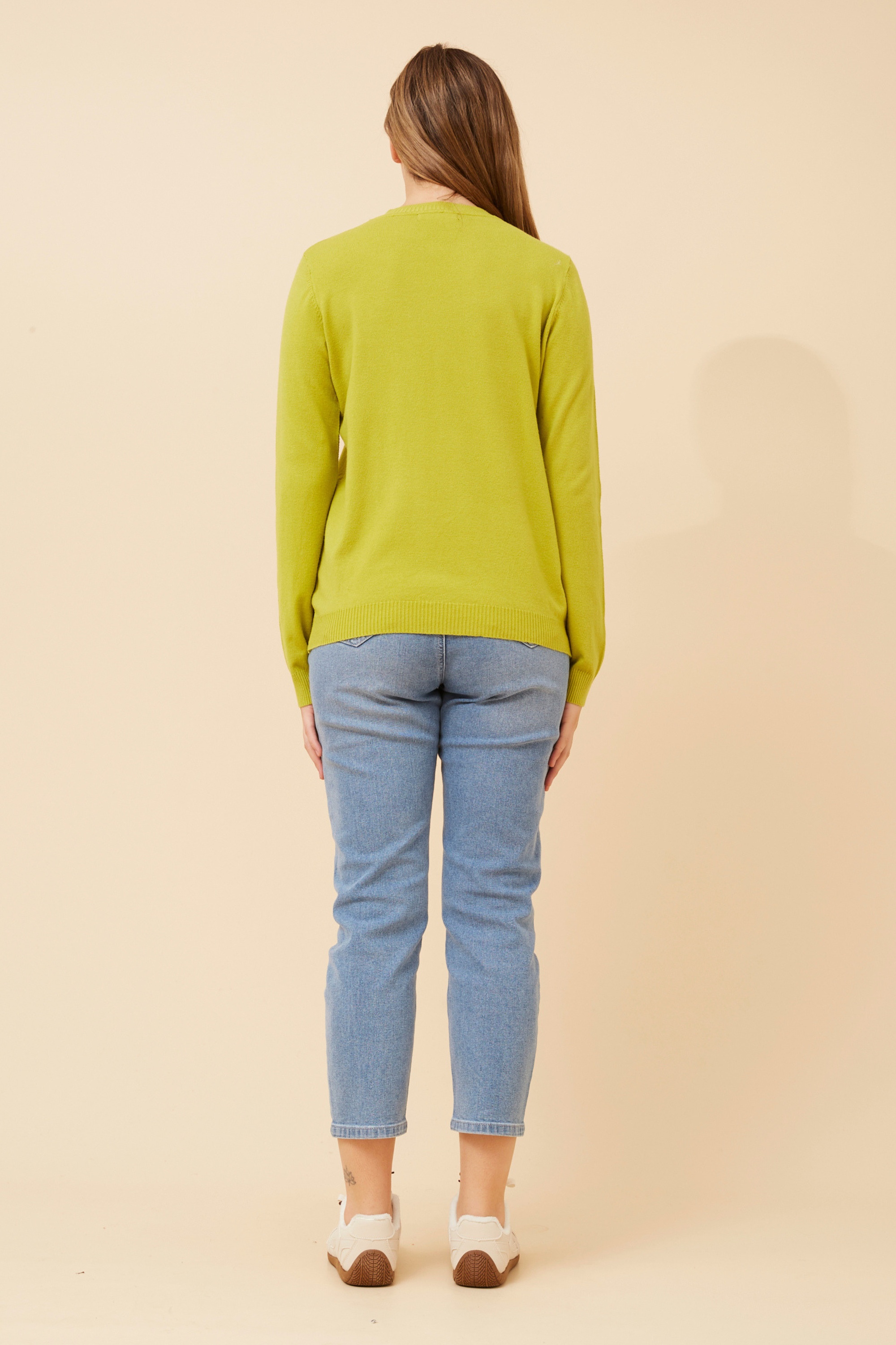 ANGIE SOLID KNIT PULLOVER