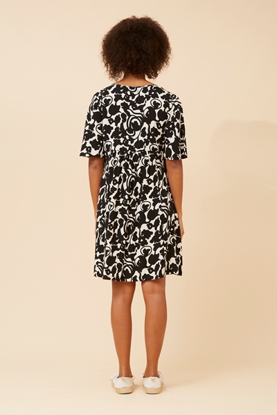 ANIKA ABSTRACT PRINT SHORT DRESS