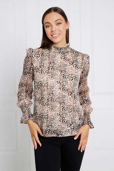 ANIMAL PRINT BLOUSE