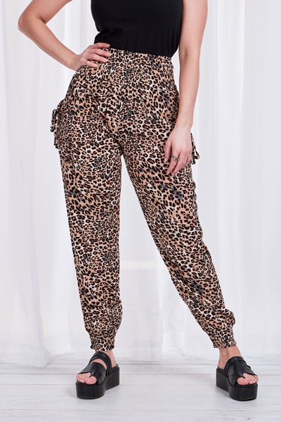 ANIMAL PRINT HAREM PANTS