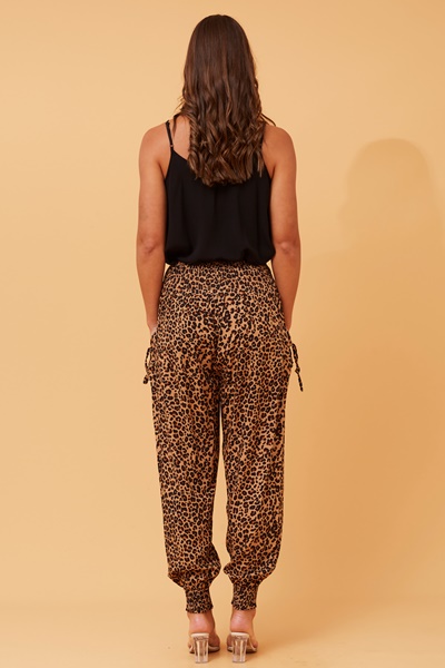 ANIMAL PRINT HAREM PANTS