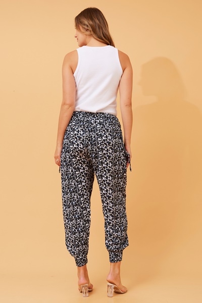 ANIMAL PRINT HAREM PANTS