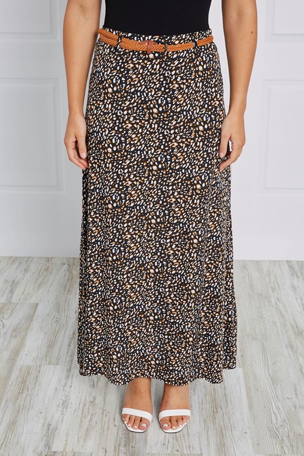 ANIMAL PRINT MAXI SKIRT ANIMAL PRINT MAXI SKIRT