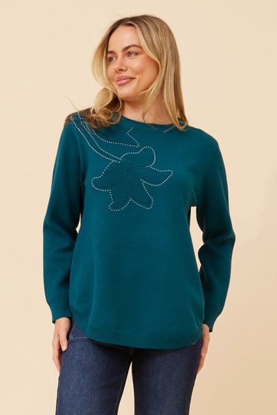 ANITA FLORAL EMBROIDERED PULLOVER