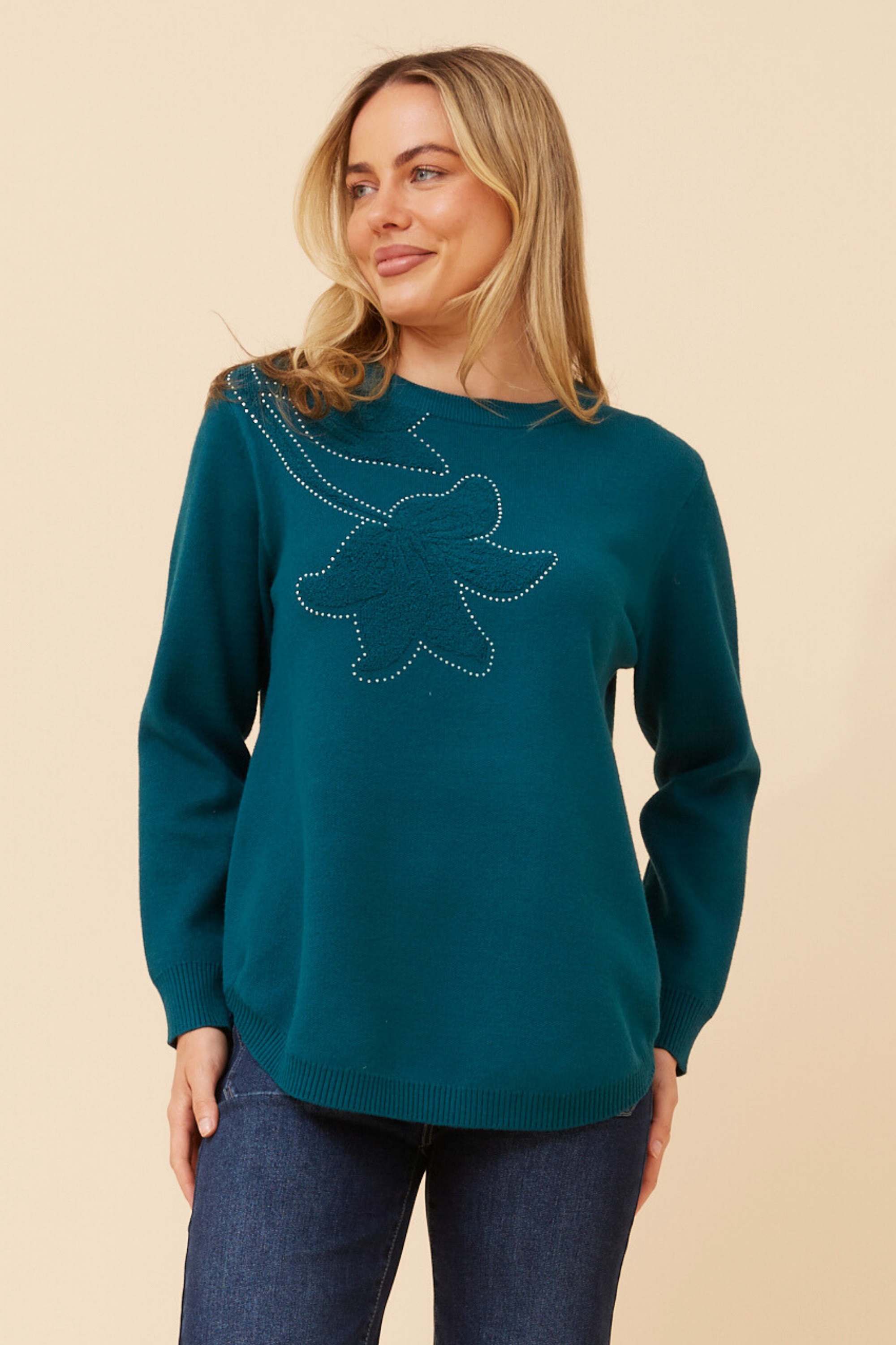 ANITA FLORAL EMBROIDERED PULLOVER