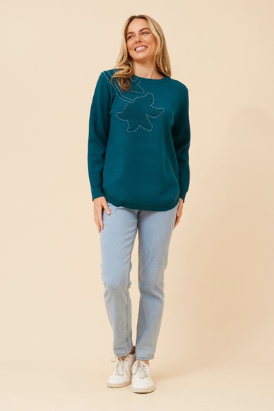ANITA FLORAL EMBROIDERED PULLOVER